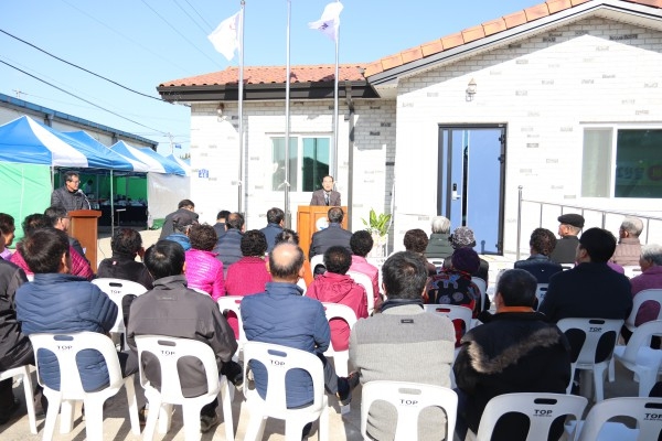 지난 11월 19일 방 2개와 주방， 거실， 화장실을 갖춘 달산2리 마을회관 준공식이 개최됐다.
